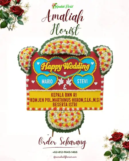 Papan Bunga Pernikahan Wuluhan